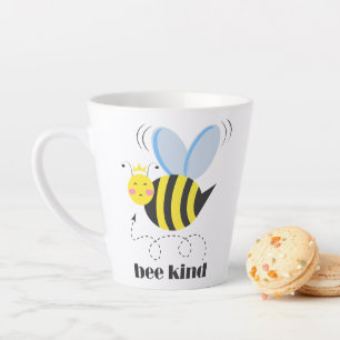 Tasse Latte Bonne princesse d'abeille avec couronne et slogan 