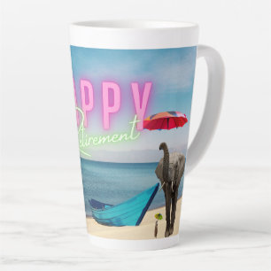 Tasse Latte Bonne retraite Funny Surreal Beach Scène