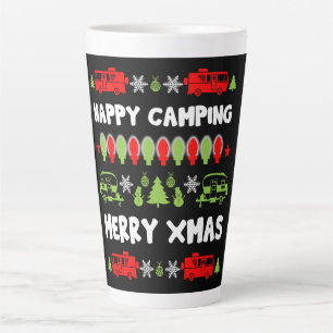 Tasse Latte Bonne saison de Noël caravane