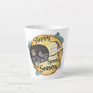Tasse Latte Bonne saison Éffrayante Halloween Camping