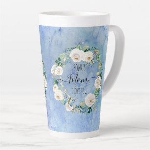Tasse Latte Bonus Maman Je T'Aime La Courbe Florale Du Boho Bl