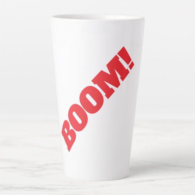 Tasse Latte BOOM Professional elegant modern minimalist plain (Devant)