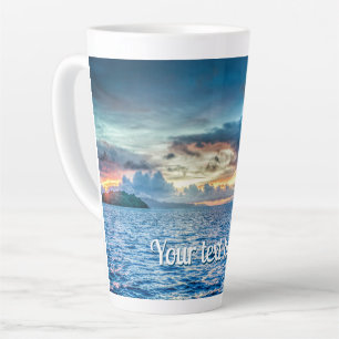 Tasse Latte Bora Bora Ocean View Photographie