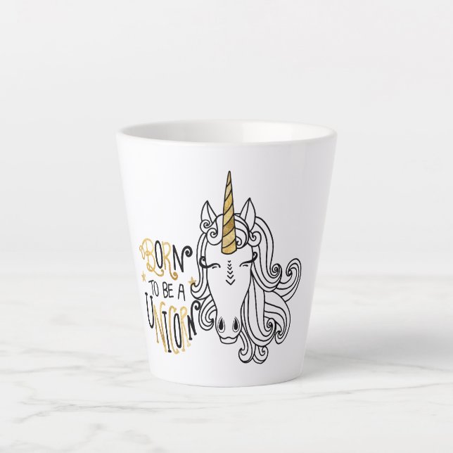 Tasse Latte Born Unicorn Christmas (Devant)