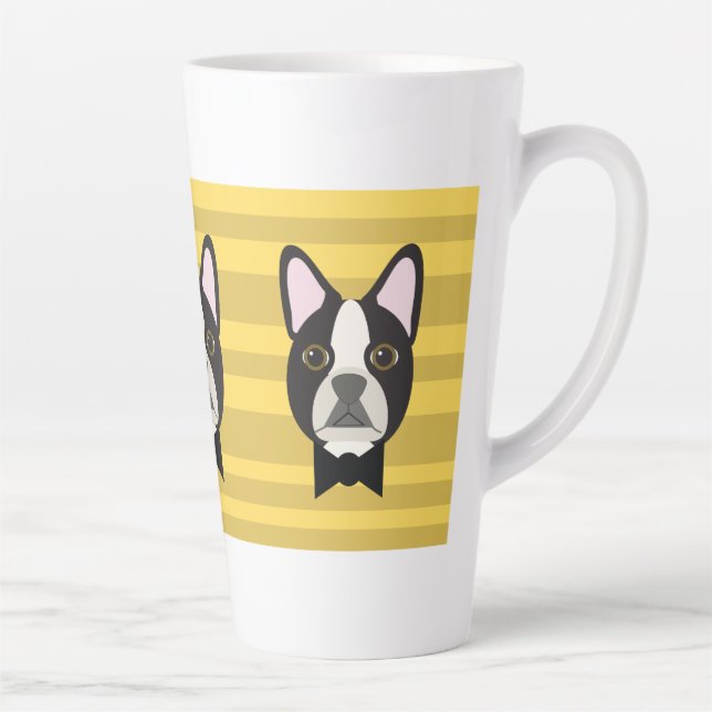 Tasse Latte Boston Terrier (Droite)