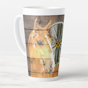 Tasse Latte Bottes de cow-boy de la roue Western Horse Wagon