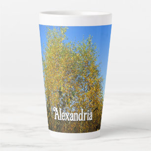 Tasse Latte Boucles d'automne Sky Dancing - Grande personnalis
