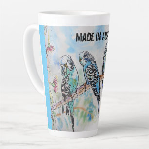 Tasse Latte Boudin Aquarelle Oiseau Cute Fabriqué En Australie