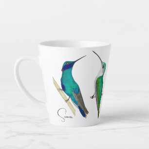 Tasse Latte Boue de colibris personnalisée