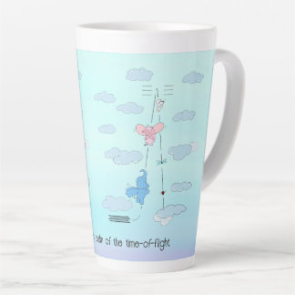 Tasse Latte Boue en latte avec TOF et nuages remplis, texte pe