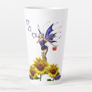 Tasse Latte Boue en latte de fleur de tournesol