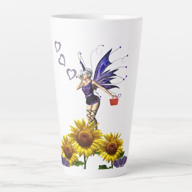 Tasse Latte Boue en latte de fleur de tournesol (Devant)