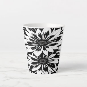 Tasse Latte Boue en latte de fleurs surdimensionnées