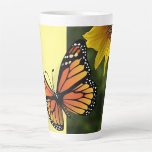 Tasse Latte Boue en latte de papillon de tournesol