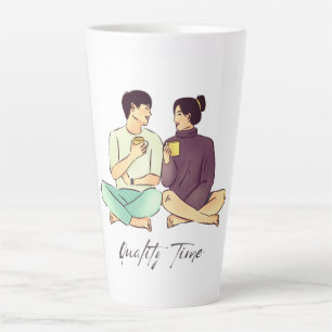 Tasse Latte Boug de temps de qualité - Savourez chaque gorgée 