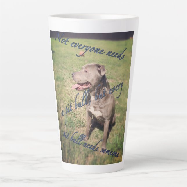 Tasse Latte Boug Pitbull Latte (Devant)