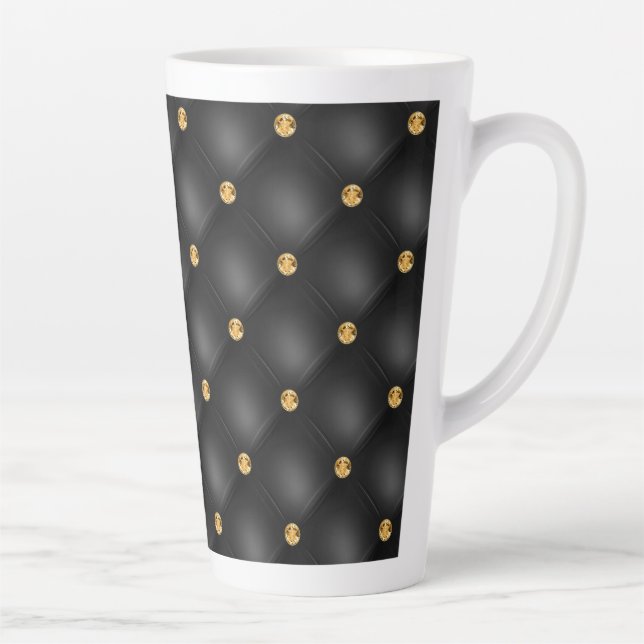 Tasse Latte Bouge en latte touffue en or noir (Droite)