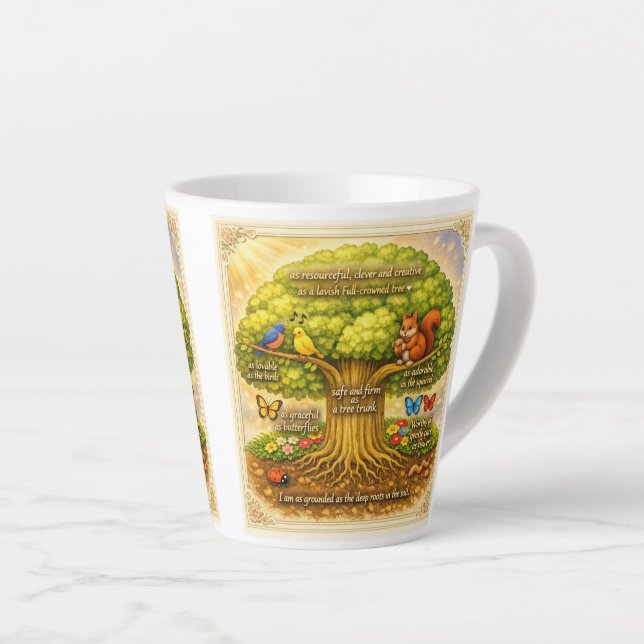 Tasse Latte bouger tout au long de la journée en suscitant con (Angle droit)