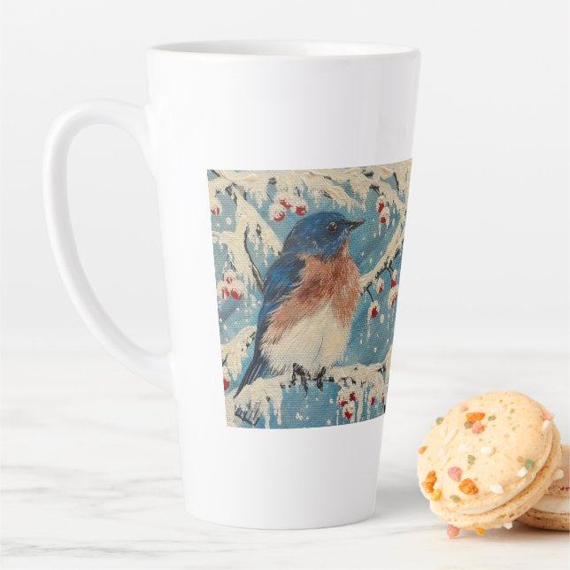 Tasse Latte Bougie de myrtille des neiges (En situation)