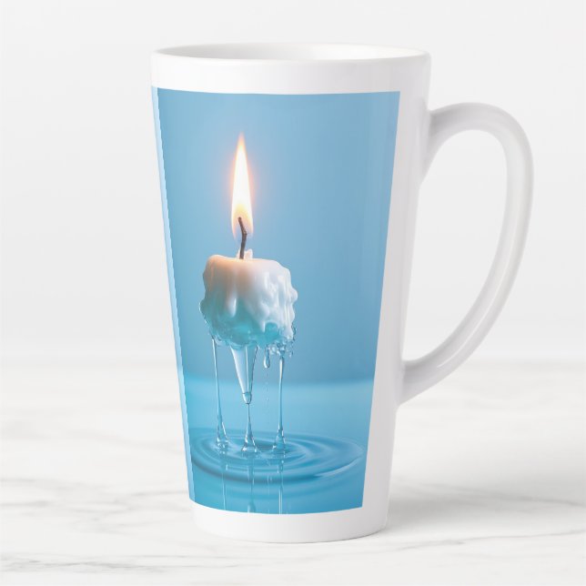 Tasse Latte Bougie flottante élégante (Droite)