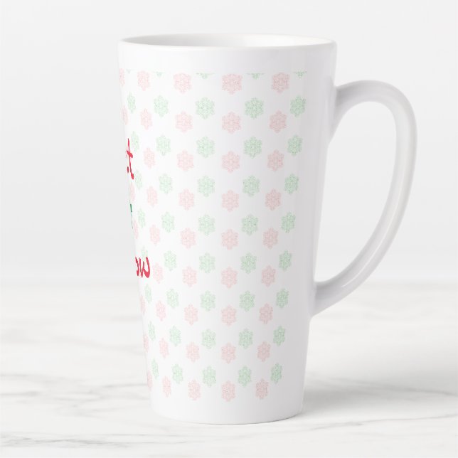 Tasse Latte Boule de neige de Noël (Droite)