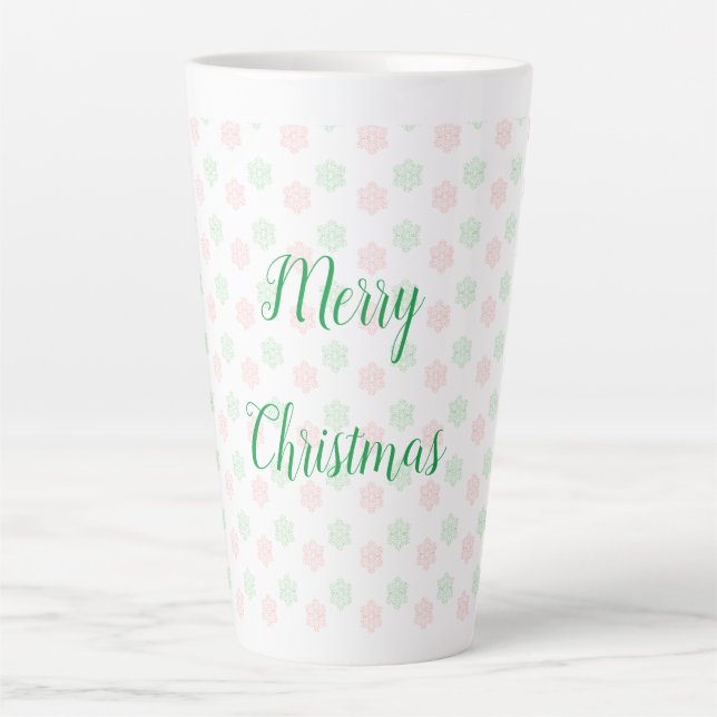 Tasse Latte Boule de neige de Noël (Devant)