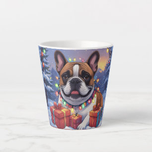 Tasse Latte Bouledogue français French Bulldog Noël