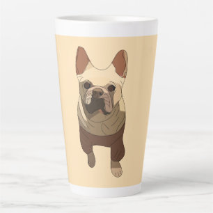 Tasse Latte Bouledogue Français, pêche douce