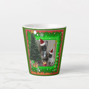 Tasse Latte Bouledogues français Noël French Bulldog