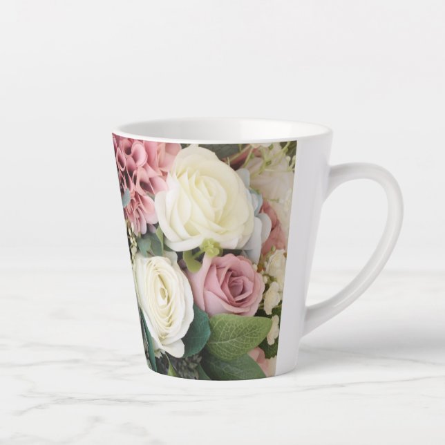 Tasse Latte Bouquet de fleurs Pastel (Droite)