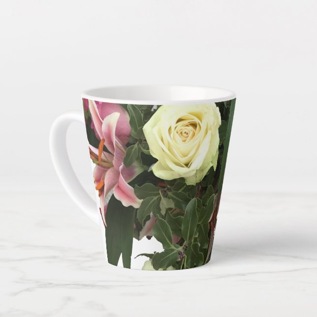Tasse Latte Bouquet de la fête des mères (Angle gauche)