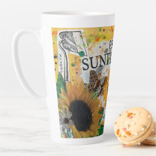 Tasse Latte Boutique de jardin Fleurs de soleil