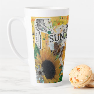 Tasse Latte Boutique de jardin Fleurs de soleil