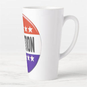 Tasse Latte Bouton Élection