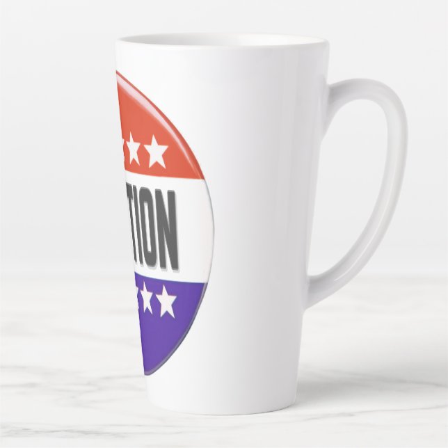 Tasse Latte Bouton Élection (Droite)