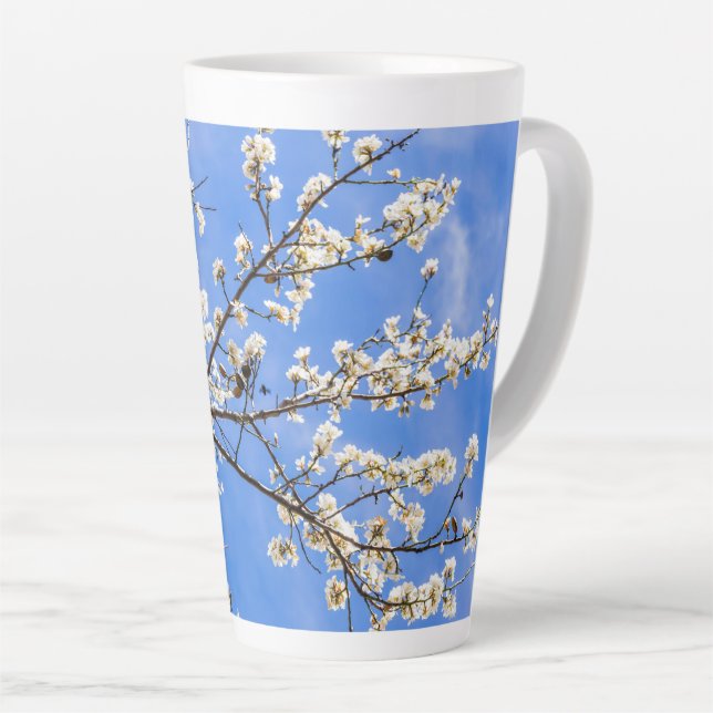 Tasse Latte branche de floraison (Angle droit)