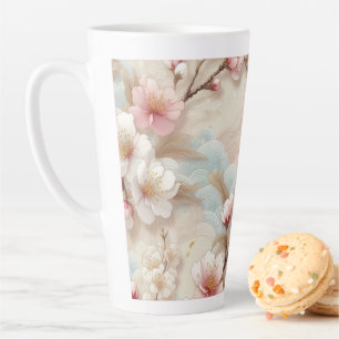 Tasse Latte Branches de fleurs d'Apple