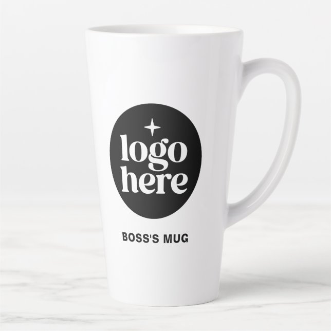 Tasse Latte Branded Custom Employee Business Logo (Droite)