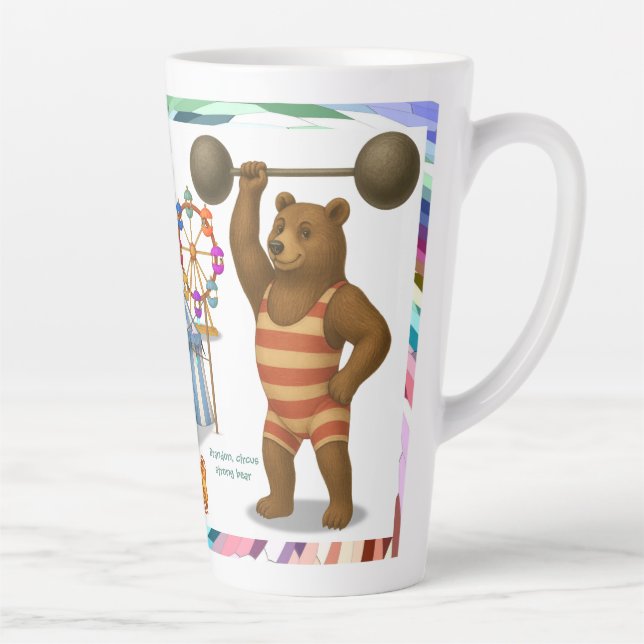 Tasse Latte Brandon, ours fort du cirque (Droite)