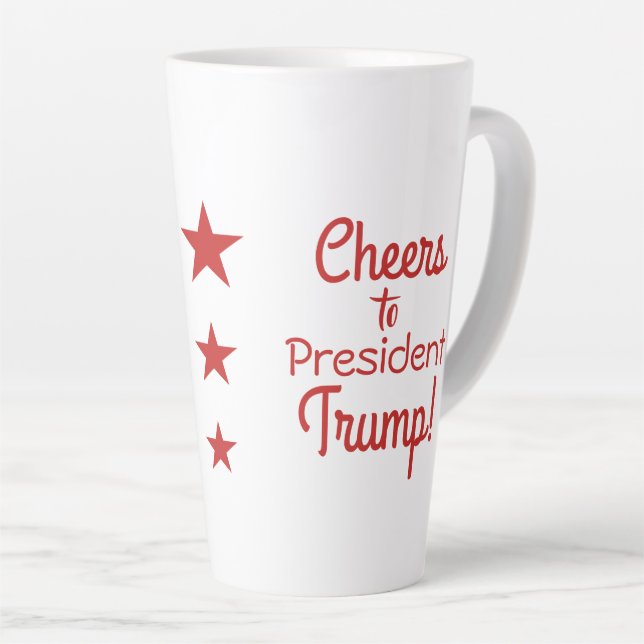 Tasse Latte Bravo au président Trump ! (Angle droit)