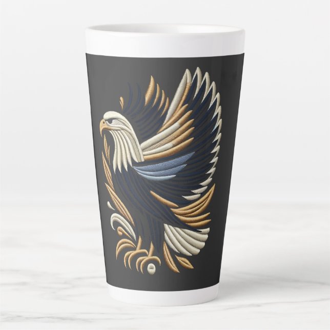 Tasse Latte Broderie d'aigle Majestic | Bold Patriotique (Devant)