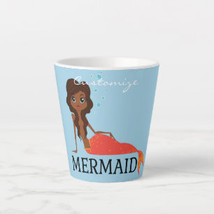 Tasse Latte Brunette sirène tonnerre-anse