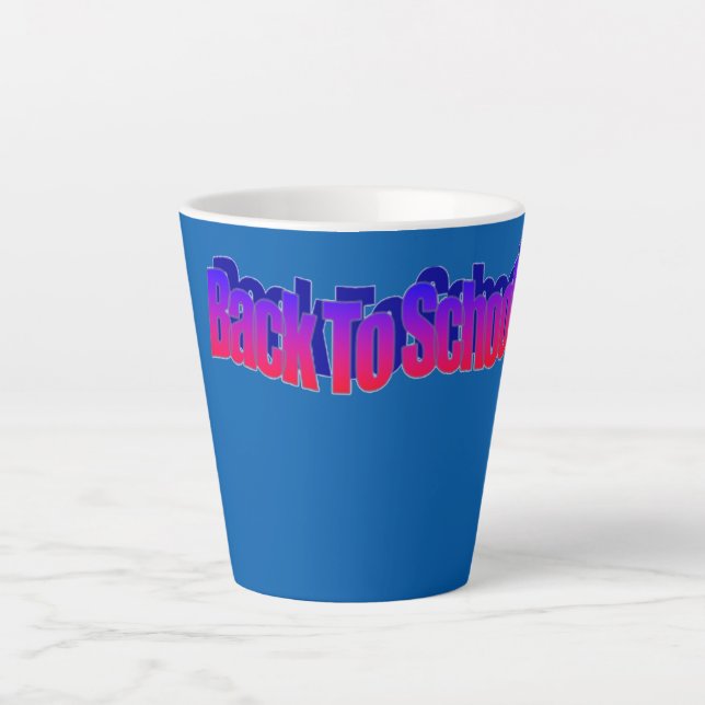 Tasse Latte BTS-Rouge-Bleu (Devant)