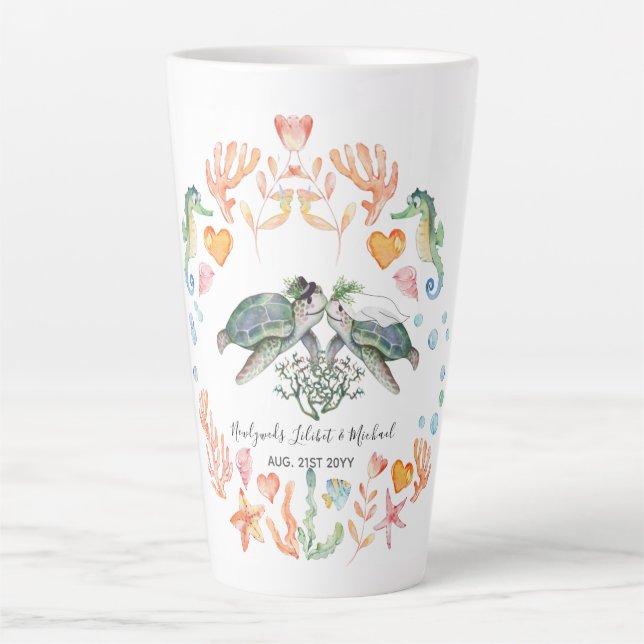Tasse Latte BUDGET Nouveaux mariés Cadeaux de mariage personna (Devant)