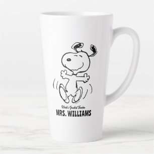 Tasse Latte cacahuètes Snoopy Grand Enseignant Personnalisé