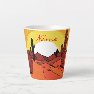 Tasse Latte Cactus du désert Sunset Thunder_Cove