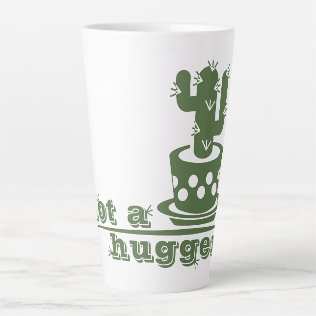 Tasse Latte Cactus Pas un gros cactus drôle dire (Devant)