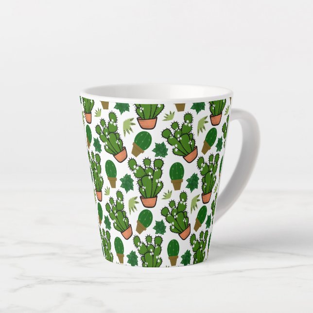 Tasse Latte Cactus succulents (Angle droit)
