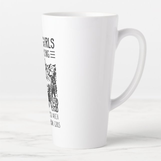 Tasse Latte Cadeau Camper | Certaines filles vont Randonnée An (Droite)