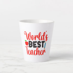Tasse Latte Cadeau d'appréciation Meilleur Professeur du Monde